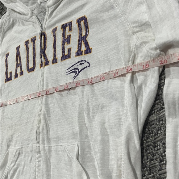 Laurier | Lightweight White Full Zip Hoodie - Picture 7 of 10